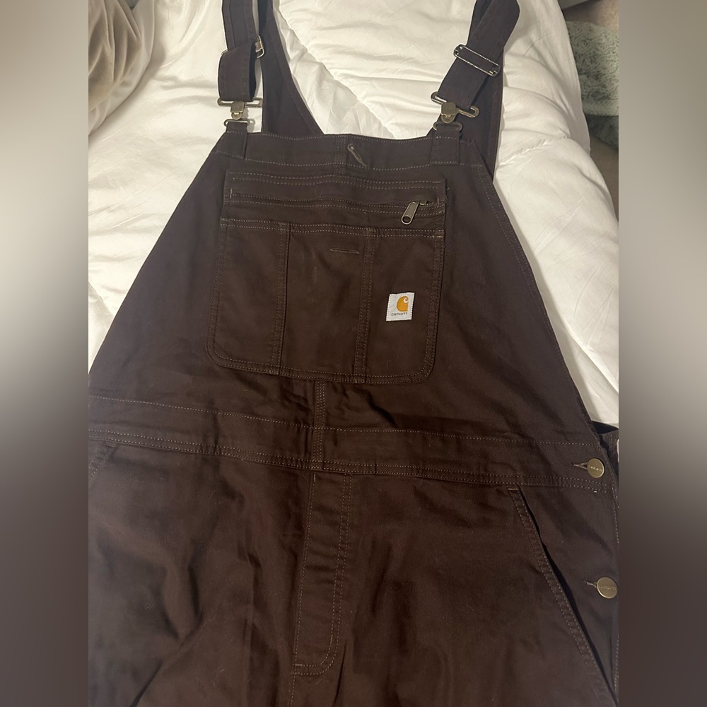 Carhartt womens Rugged Flex Loose Fit Canvas Bib Overall XL tall